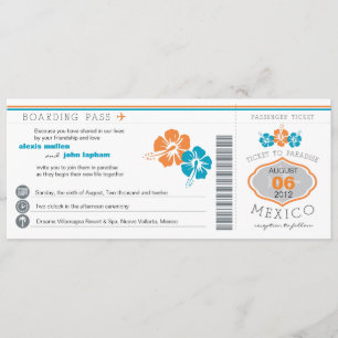 Boarding Pass Wedding Invitation