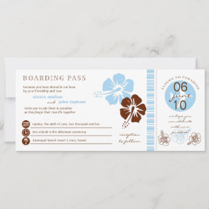 Boarding Pass Wedding Invitation