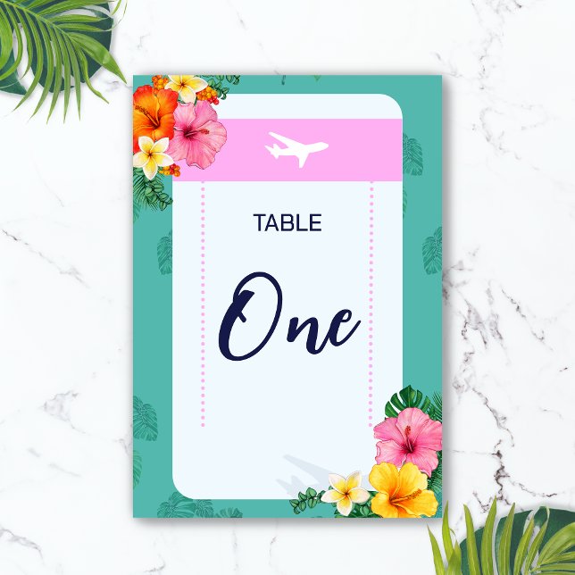 Boarding Pass Wedding Invitation Destination Table Number (Boarding Pass Destination Wedding Table Number)