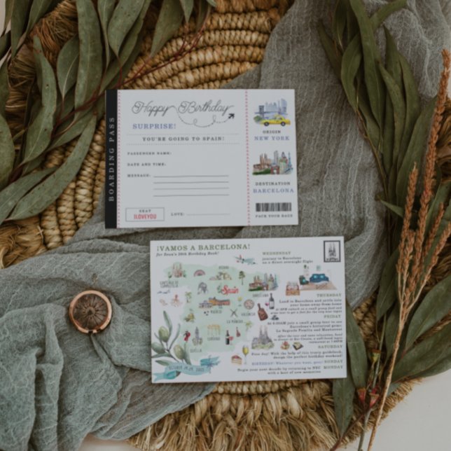 Boarding Pass | Weekend in Spain Invitation (Creator Uploaded)