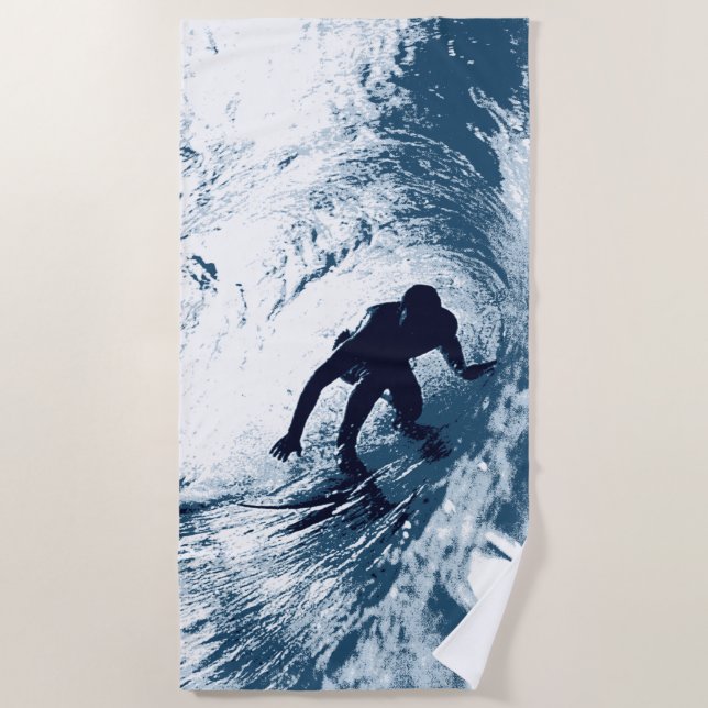 Boarding Trybe Tube, Hawaiian Surfer Beach Towel (Front)