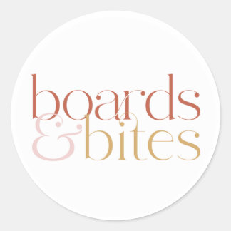 Boards and Bites Sticker - White