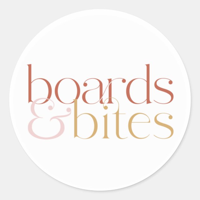 Boards and Bites Sticker - White (Front)