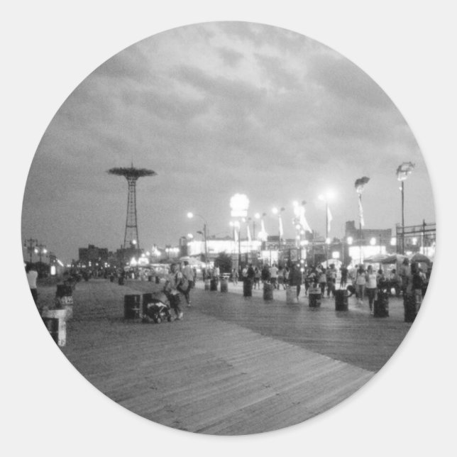 'Boardwalk at Night' Stickers (Front)
