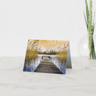 Boardwalk Dock on Ukraine River Card