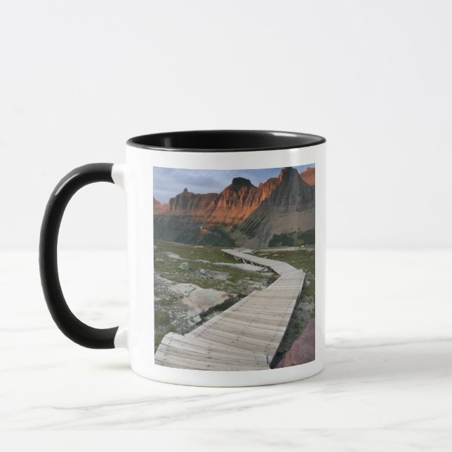 Boardwalk in Waterton Glacier International Mug (Left)