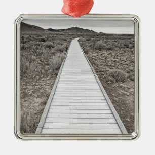Boardwalk through the desert metal tree decoration
