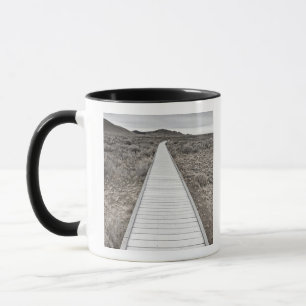 Boardwalk through the desert mug
