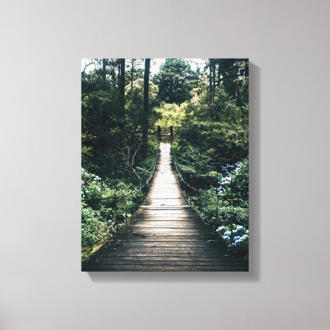 Boardwalk Through The Forest Canvas Print (Front)