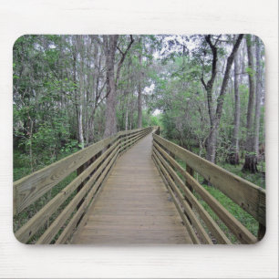 Boardwalk Through the Woods photo on a Mouse Mat
