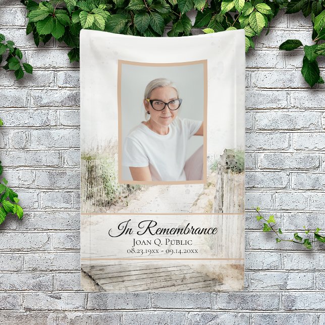 Boardwalk to Beach Celebration of Life Funeral Banner (Creator Uploaded)