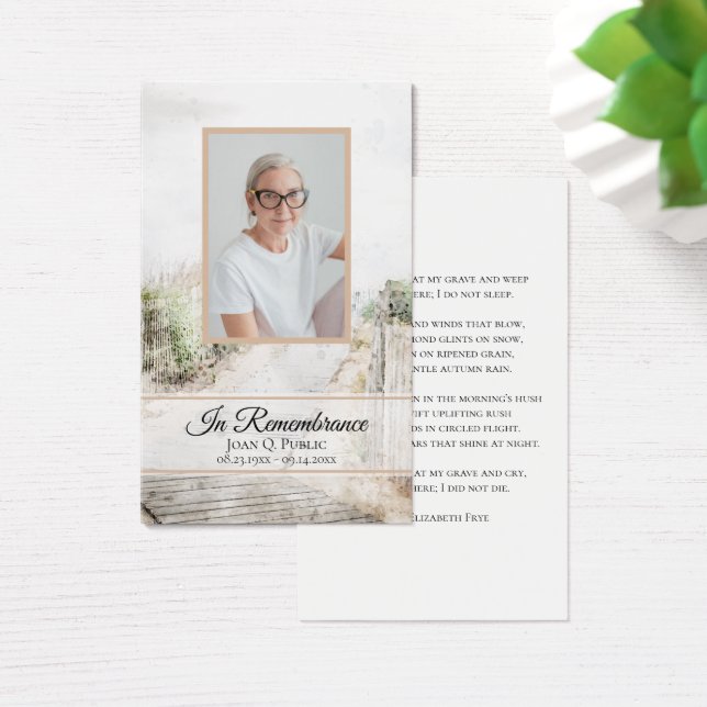 Boardwalk to Beach Funeral Service Memorial Prayer (Desk)