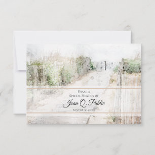 Boardwalk to Beach Share a Memory Funeral Memorial Card