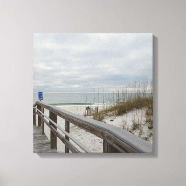 Boardwalk to Sugary White Sands Canvas Print (Front)
