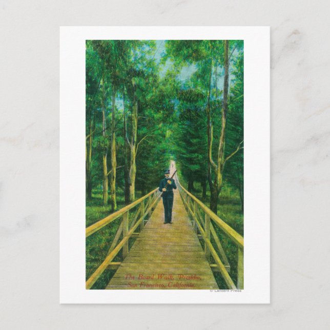 Boardwalk View at the Presidio Postcard (Front)