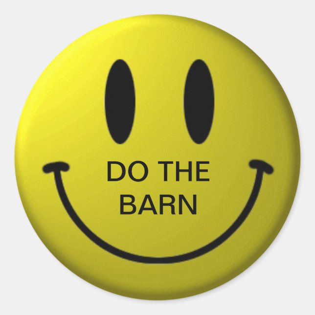 BOARDY BARN TIME CLASSIC ROUND STICKER (Front)