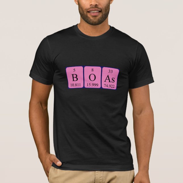Boas periodic table name shirt (Front)