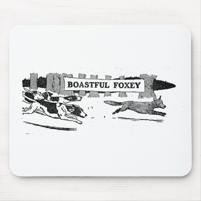 Boastful Foxy Mouse Mat (Front)