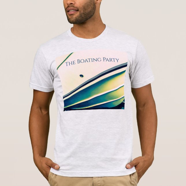 Boat Abstract in Blue T-Shirt (Front)