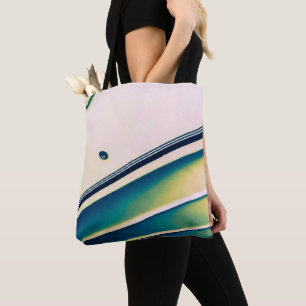 Boat Abstract in Blue Tote Bag