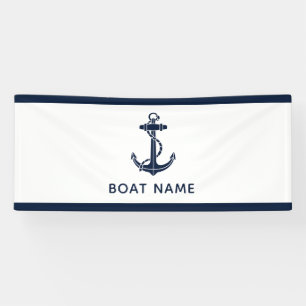 Boat Anchor and Name Nautical Custom Banner