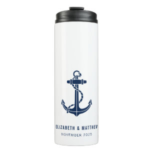 Boat Anchor Beach Wedding Custom Swag Thermal Tumbler