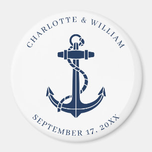 Boat Anchor Beach Wedding Favours Magnet