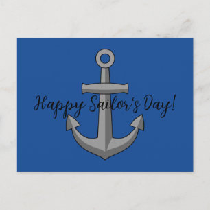 Boat Anchor Cartoon   Add Text Holiday Postcard