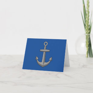 Boat Anchor Cartoon   Add Text Thank You Card