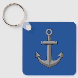 Boat Anchor Cartoon Key Ring