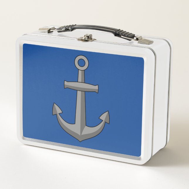 Boat Anchor Cartoon Metal Lunch Box (Front)