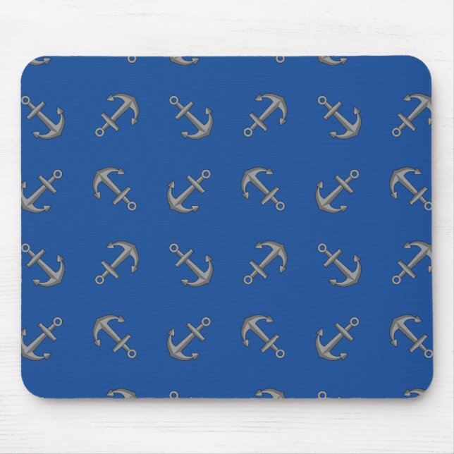 Boat Anchor Cartoon Mouse Mat (Front)