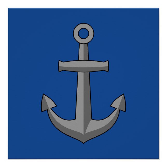 Boat Anchor Cartoon Poster (Front)