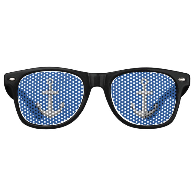 Boat Anchor Cartoon Retro Sunglasses (Front)