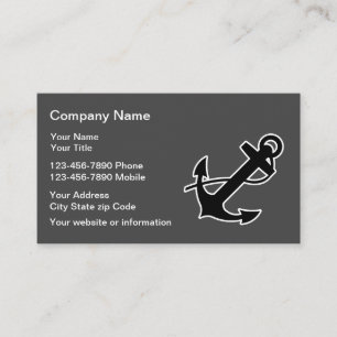 Boat Anchor Nautical Business Card