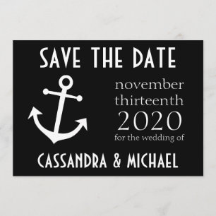 Boat Anchor Save The Date (Black)