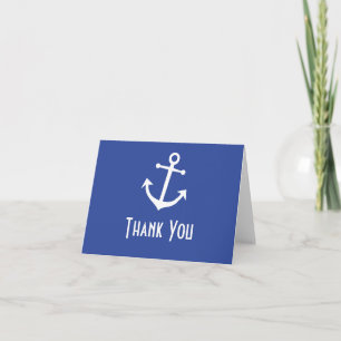 Boat Anchor Thank You Note Cards (Navy Blue)