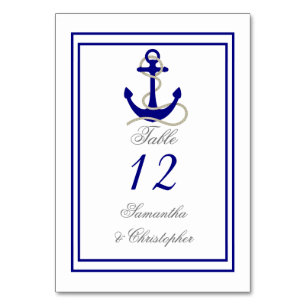 Boat anchor wedding table number
