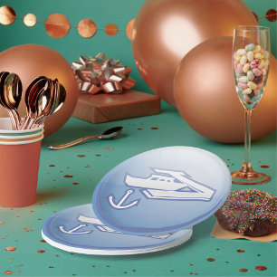 Boat and Anchor Nautical Marine Paper Plate