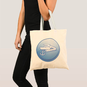 Boat and Anchor Nautical Marine Tote Bag