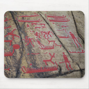 Boat and deer hunting scenes mouse mat
