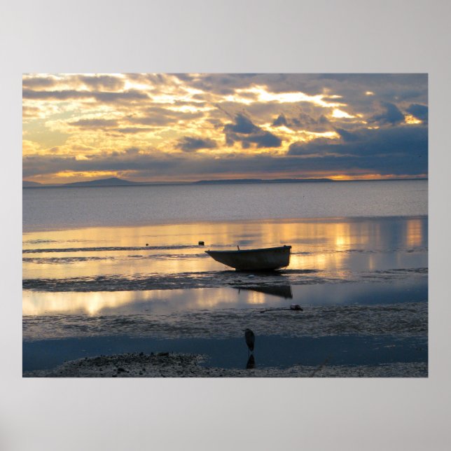 Boat and Heron Poster (Front)
