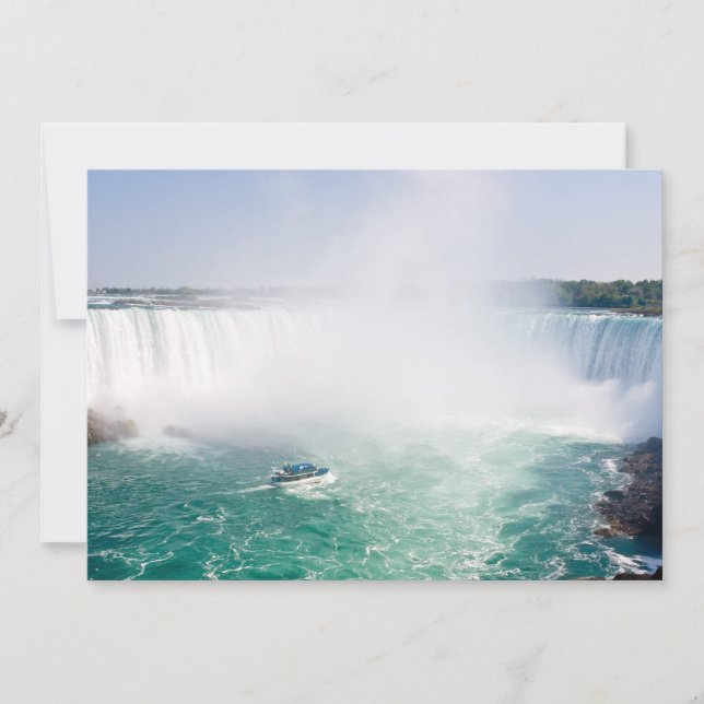 Boat and Horseshoe Falls from Niagara Falls Invitation (Front)