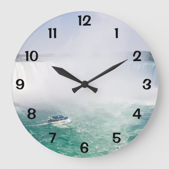 Boat and Horseshoe Falls from Niagara Falls Large Clock (Front)