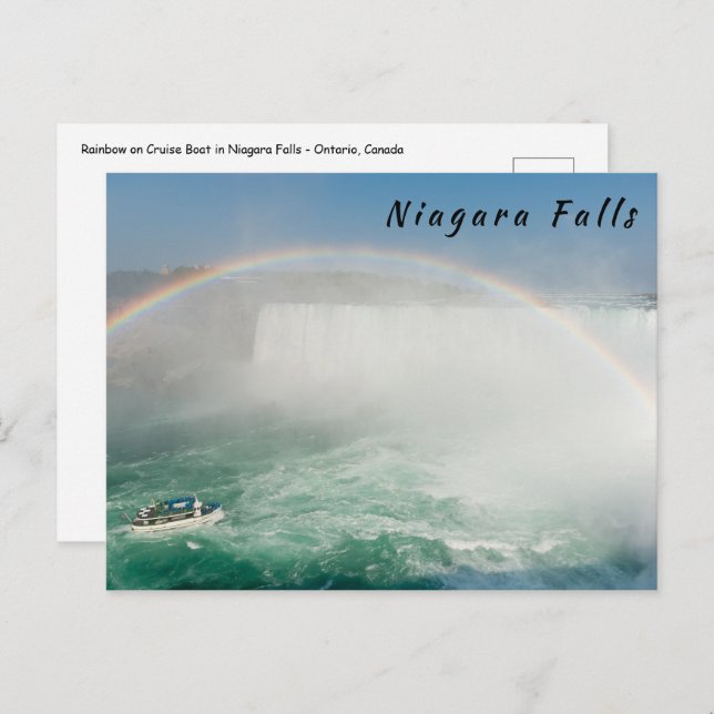 Boat and Horseshoe Falls from Niagara Falls Postcard (Front/Back)