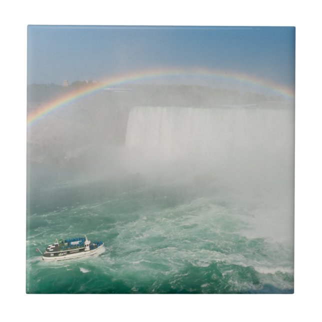 Boat and Horseshoe Falls from Niagara Falls Tile (Front)