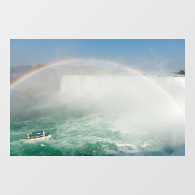 Boat and Horseshoe Falls from Niagara Falls Window Cling (Sheet)