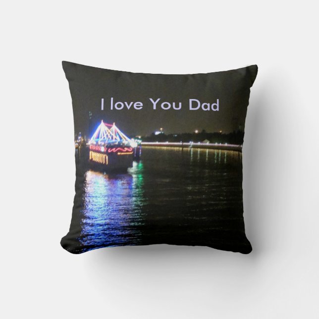 Boat and Lights Pillow (Front)
