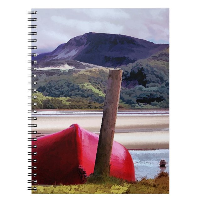 BOAT AND MOUNTAIN LANDSCAPE NOTEBOOK (Front)