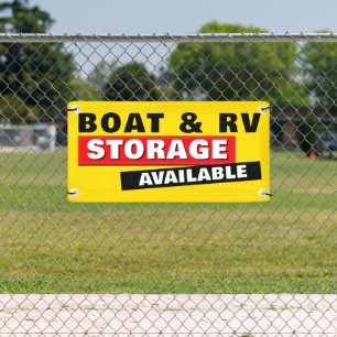 Boat And RV Storage Available Lot Space Outdoor Banner